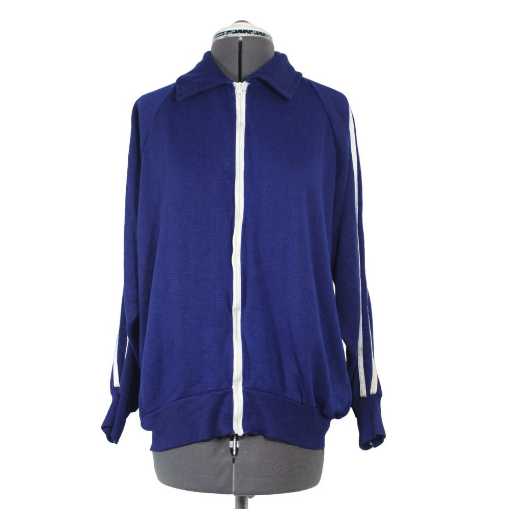 Vintage oldschool full zip front‎ USA made fleece track jacket